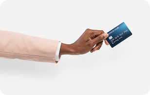 Hand with credit card