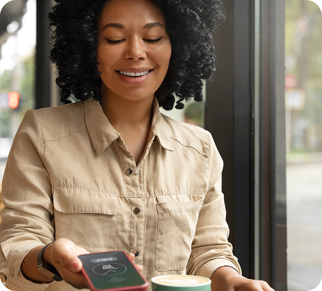 Woman smiling